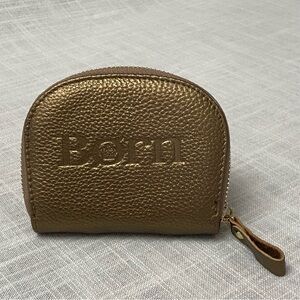 Born Metallic Gold Leather Pouch